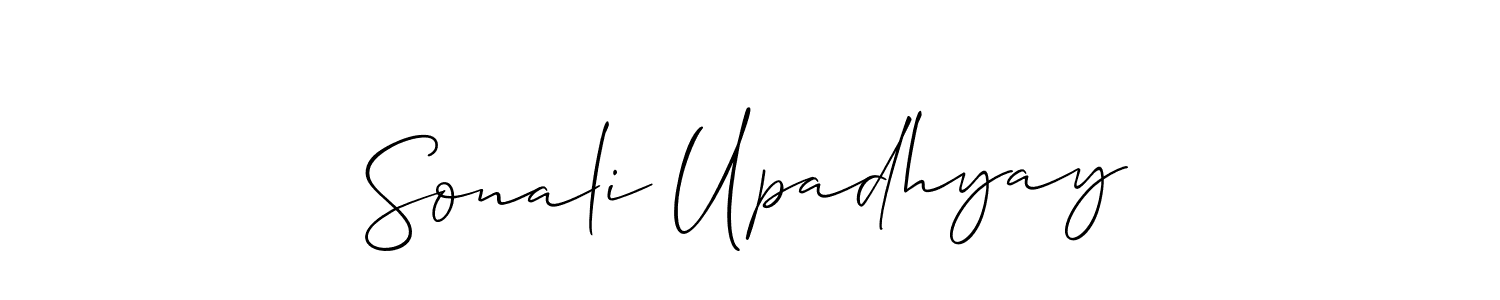 Make a beautiful signature design for name Sonali Upadhyay. With this signature (Allison_Script) style, you can create a handwritten signature for free. Sonali Upadhyay signature style 2 images and pictures png