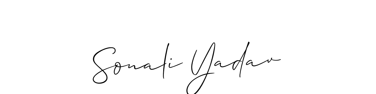 Use a signature maker to create a handwritten signature online. With this signature software, you can design (Allison_Script) your own signature for name Sonali Yadav. Sonali Yadav signature style 2 images and pictures png