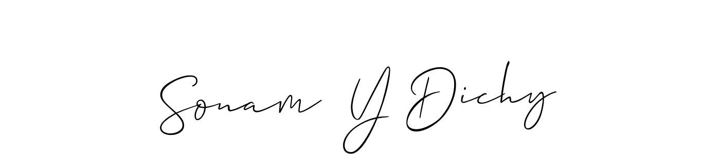 Create a beautiful signature design for name Sonam  Y Dichy. With this signature (Allison_Script) fonts, you can make a handwritten signature for free. Sonam  Y Dichy signature style 2 images and pictures png