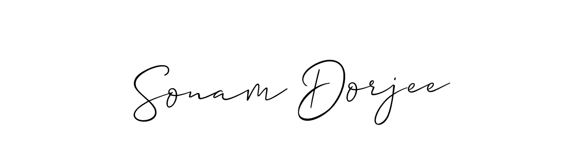Design your own signature with our free online signature maker. With this signature software, you can create a handwritten (Allison_Script) signature for name Sonam Dorjee. Sonam Dorjee signature style 2 images and pictures png