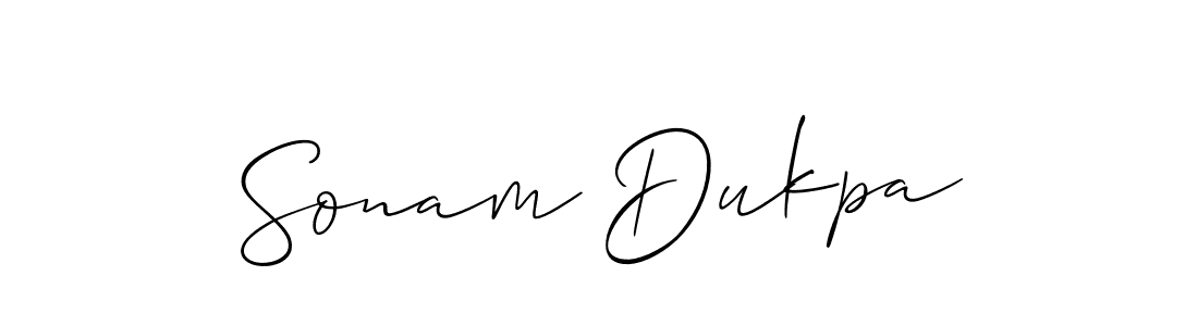 The best way (Allison_Script) to make a short signature is to pick only two or three words in your name. The name Sonam Dukpa include a total of six letters. For converting this name. Sonam Dukpa signature style 2 images and pictures png