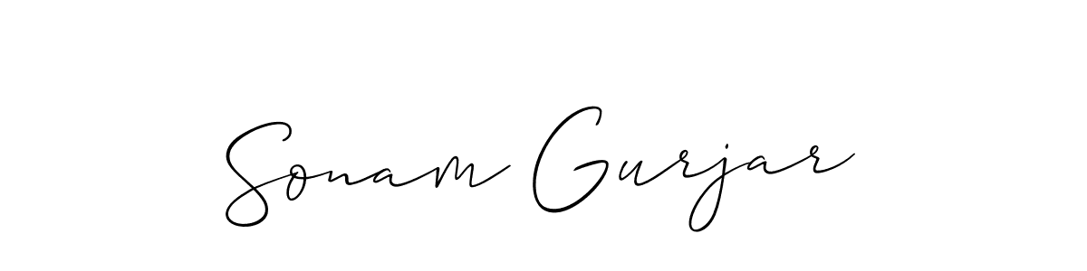 Also You can easily find your signature by using the search form. We will create Sonam Gurjar name handwritten signature images for you free of cost using Allison_Script sign style. Sonam Gurjar signature style 2 images and pictures png