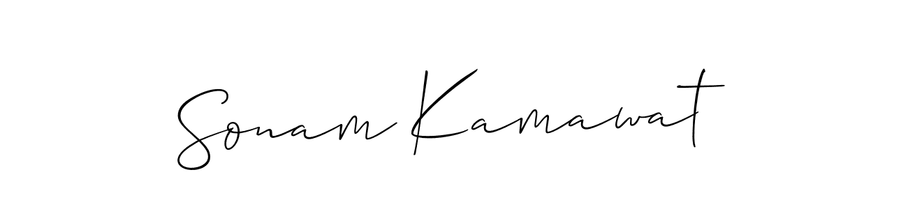 How to Draw Sonam Kamawat signature style? Allison_Script is a latest design signature styles for name Sonam Kamawat. Sonam Kamawat signature style 2 images and pictures png