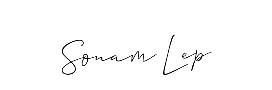 Make a beautiful signature design for name Sonam Lep. Use this online signature maker to create a handwritten signature for free. Sonam Lep signature style 2 images and pictures png