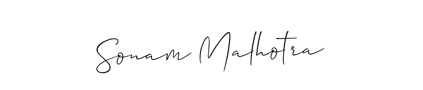 Make a beautiful signature design for name Sonam Malhotra. With this signature (Allison_Script) style, you can create a handwritten signature for free. Sonam Malhotra signature style 2 images and pictures png