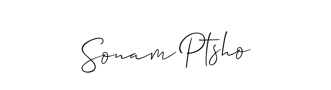 Create a beautiful signature design for name Sonam Ptsho. With this signature (Allison_Script) fonts, you can make a handwritten signature for free. Sonam Ptsho signature style 2 images and pictures png