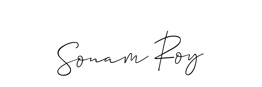 You should practise on your own different ways (Allison_Script) to write your name (Sonam Roy) in signature. don't let someone else do it for you. Sonam Roy signature style 2 images and pictures png