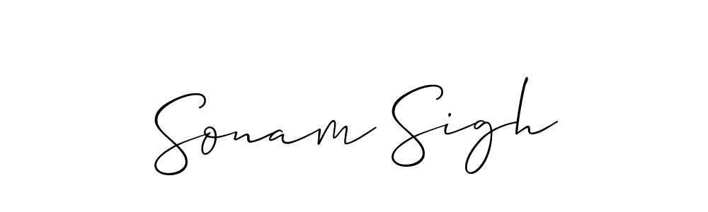 Sonam Sigh stylish signature style. Best Handwritten Sign (Allison_Script) for my name. Handwritten Signature Collection Ideas for my name Sonam Sigh. Sonam Sigh signature style 2 images and pictures png
