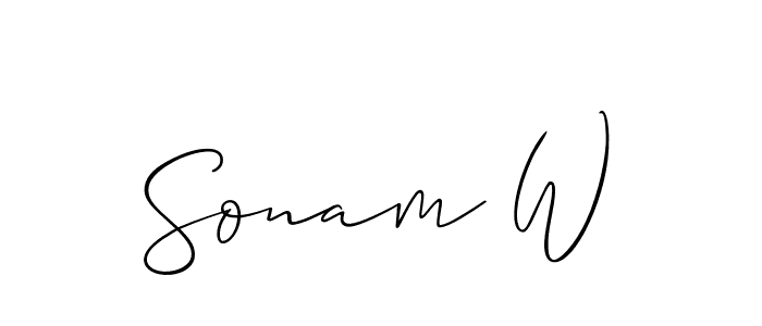 Best and Professional Signature Style for Sonam W. Allison_Script Best Signature Style Collection. Sonam W signature style 2 images and pictures png