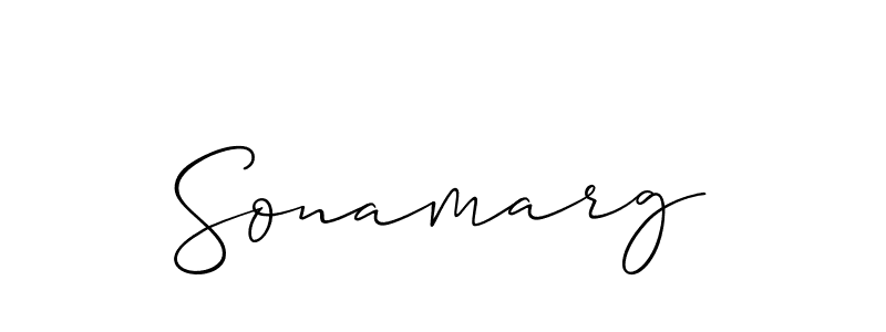 Also we have Sonamarg name is the best signature style. Create professional handwritten signature collection using Allison_Script autograph style. Sonamarg signature style 2 images and pictures png