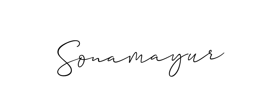 The best way (Allison_Script) to make a short signature is to pick only two or three words in your name. The name Sonamayur include a total of six letters. For converting this name. Sonamayur signature style 2 images and pictures png