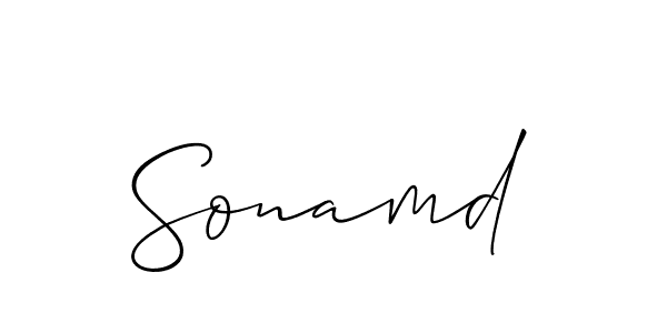 Allison_Script is a professional signature style that is perfect for those who want to add a touch of class to their signature. It is also a great choice for those who want to make their signature more unique. Get Sonamd name to fancy signature for free. Sonamd signature style 2 images and pictures png