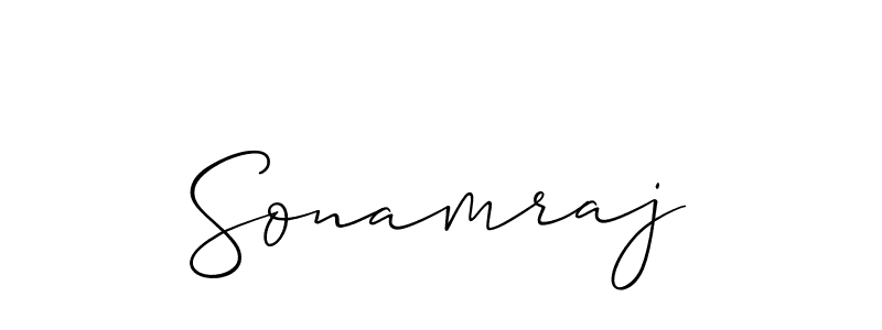 Create a beautiful signature design for name Sonamraj. With this signature (Allison_Script) fonts, you can make a handwritten signature for free. Sonamraj signature style 2 images and pictures png