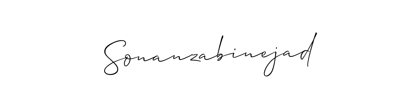 Design your own signature with our free online signature maker. With this signature software, you can create a handwritten (Allison_Script) signature for name Sonanzabinejad. Sonanzabinejad signature style 2 images and pictures png
