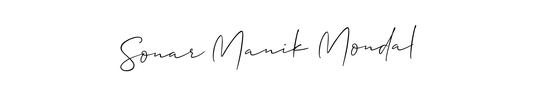 Design your own signature with our free online signature maker. With this signature software, you can create a handwritten (Allison_Script) signature for name Sonar Manik Mondal. Sonar Manik Mondal signature style 2 images and pictures png