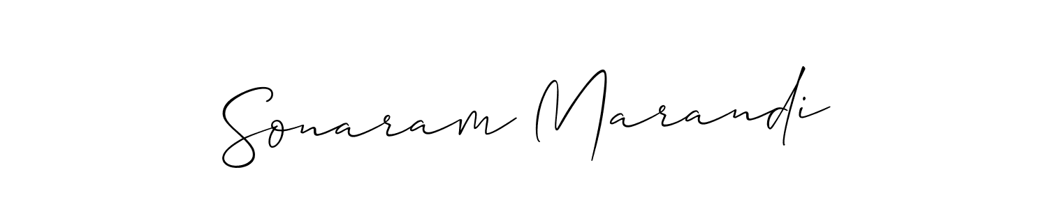 How to make Sonaram Marandi name signature. Use Allison_Script style for creating short signs online. This is the latest handwritten sign. Sonaram Marandi signature style 2 images and pictures png