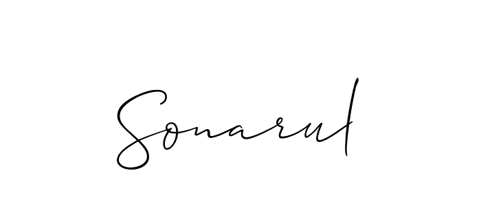 Similarly Allison_Script is the best handwritten signature design. Signature creator online .You can use it as an online autograph creator for name Sonarul. Sonarul signature style 2 images and pictures png