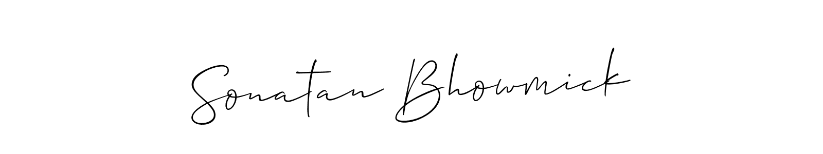 Create a beautiful signature design for name Sonatan Bhowmick. With this signature (Allison_Script) fonts, you can make a handwritten signature for free. Sonatan Bhowmick signature style 2 images and pictures png