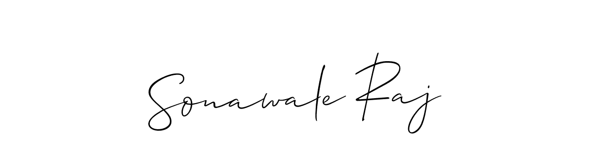 How to make Sonawale Raj signature? Allison_Script is a professional autograph style. Create handwritten signature for Sonawale Raj name. Sonawale Raj signature style 2 images and pictures png