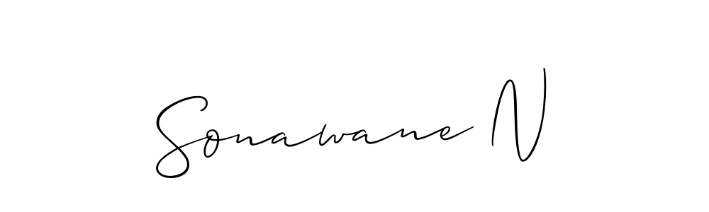 Also we have Sonawane N name is the best signature style. Create professional handwritten signature collection using Allison_Script autograph style. Sonawane N signature style 2 images and pictures png