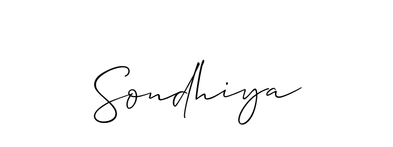 Create a beautiful signature design for name Sondhiya. With this signature (Allison_Script) fonts, you can make a handwritten signature for free. Sondhiya signature style 2 images and pictures png