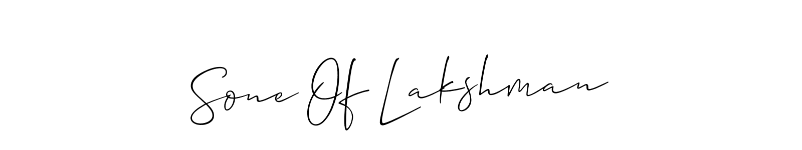 Use a signature maker to create a handwritten signature online. With this signature software, you can design (Allison_Script) your own signature for name Sone Of Lakshman. Sone Of Lakshman signature style 2 images and pictures png