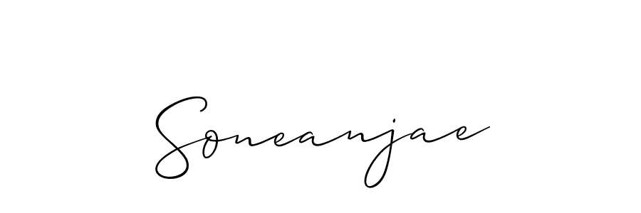 The best way (Allison_Script) to make a short signature is to pick only two or three words in your name. The name Soneanjae include a total of six letters. For converting this name. Soneanjae signature style 2 images and pictures png