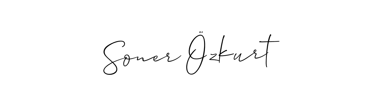 Allison_Script is a professional signature style that is perfect for those who want to add a touch of class to their signature. It is also a great choice for those who want to make their signature more unique. Get Soner Özkurt name to fancy signature for free. Soner Özkurt signature style 2 images and pictures png