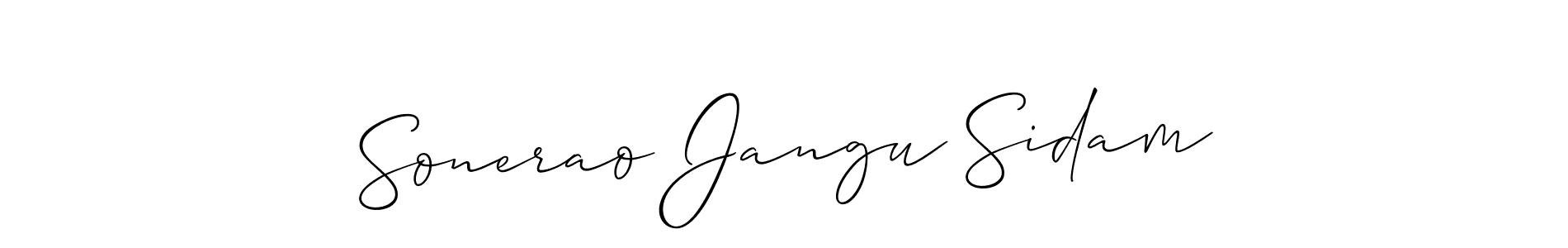 Once you've used our free online signature maker to create your best signature Allison_Script style, it's time to enjoy all of the benefits that Sonerao Jangu Sidam name signing documents. Sonerao Jangu Sidam signature style 2 images and pictures png