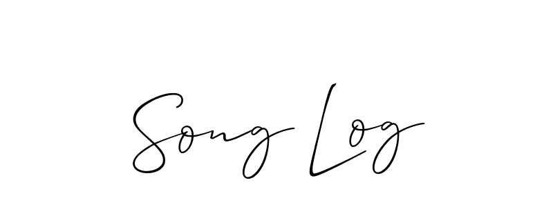 Make a beautiful signature design for name Song Log. With this signature (Allison_Script) style, you can create a handwritten signature for free. Song Log signature style 2 images and pictures png