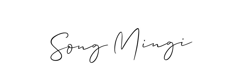 Also You can easily find your signature by using the search form. We will create Song Mingi name handwritten signature images for you free of cost using Allison_Script sign style. Song Mingi signature style 2 images and pictures png