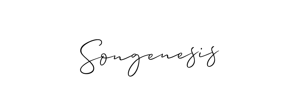 Create a beautiful signature design for name Songenesis. With this signature (Allison_Script) fonts, you can make a handwritten signature for free. Songenesis signature style 2 images and pictures png