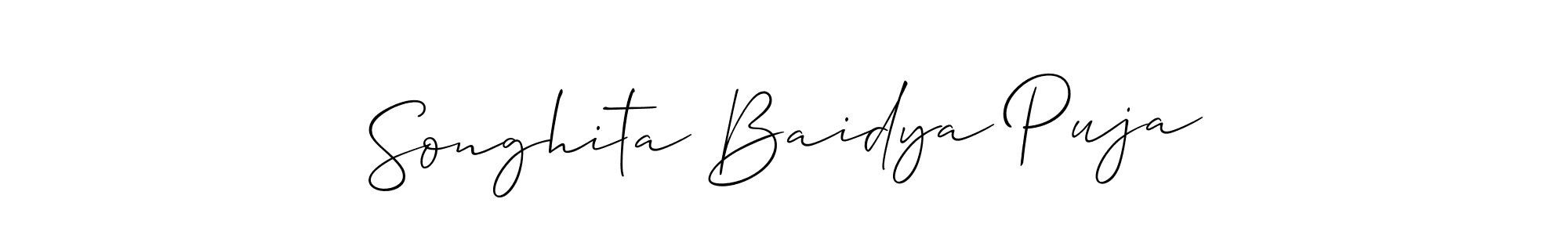 How to Draw Songhita Baidya Puja signature style? Allison_Script is a latest design signature styles for name Songhita Baidya Puja. Songhita Baidya Puja signature style 2 images and pictures png