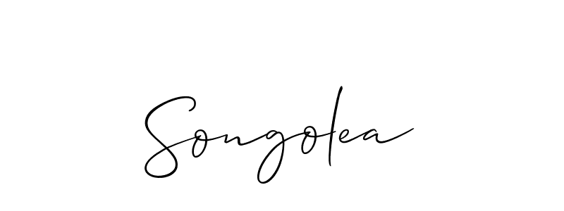 It looks lik you need a new signature style for name Songolea. Design unique handwritten (Allison_Script) signature with our free signature maker in just a few clicks. Songolea signature style 2 images and pictures png