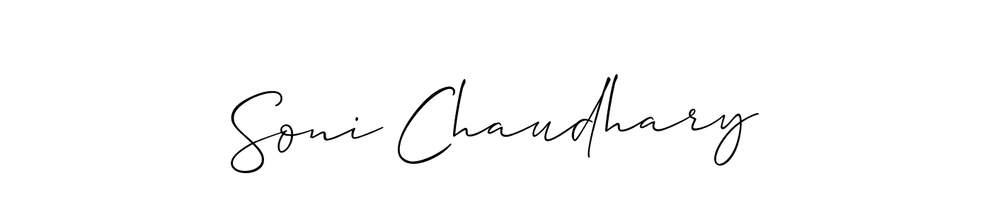 Also You can easily find your signature by using the search form. We will create Soni Chaudhary name handwritten signature images for you free of cost using Allison_Script sign style. Soni Chaudhary signature style 2 images and pictures png