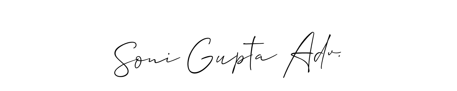 Soni Gupta Adv. stylish signature style. Best Handwritten Sign (Allison_Script) for my name. Handwritten Signature Collection Ideas for my name Soni Gupta Adv.. Soni Gupta Adv. signature style 2 images and pictures png