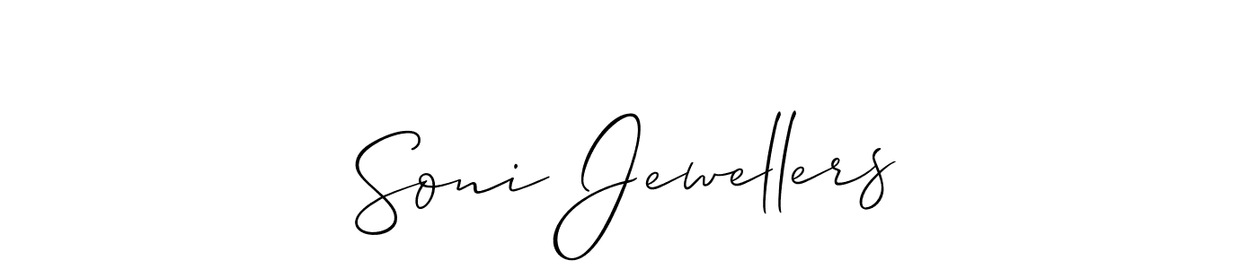 How to make Soni Jewellers signature? Allison_Script is a professional autograph style. Create handwritten signature for Soni Jewellers name. Soni Jewellers signature style 2 images and pictures png