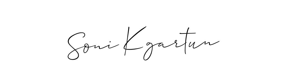 Also You can easily find your signature by using the search form. We will create Soni Kgartun name handwritten signature images for you free of cost using Allison_Script sign style. Soni Kgartun signature style 2 images and pictures png