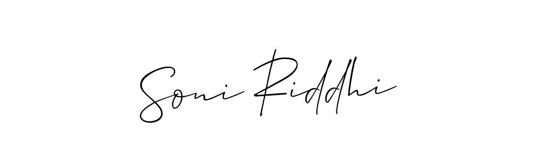 Best and Professional Signature Style for Soni Riddhi. Allison_Script Best Signature Style Collection. Soni Riddhi signature style 2 images and pictures png