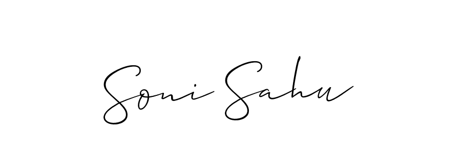 It looks lik you need a new signature style for name Soni Sahu. Design unique handwritten (Allison_Script) signature with our free signature maker in just a few clicks. Soni Sahu signature style 2 images and pictures png