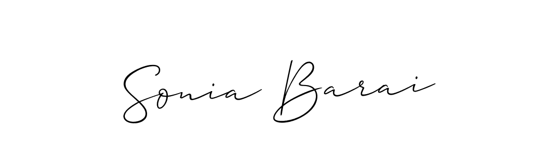 How to make Sonia Barai signature? Allison_Script is a professional autograph style. Create handwritten signature for Sonia Barai name. Sonia Barai signature style 2 images and pictures png