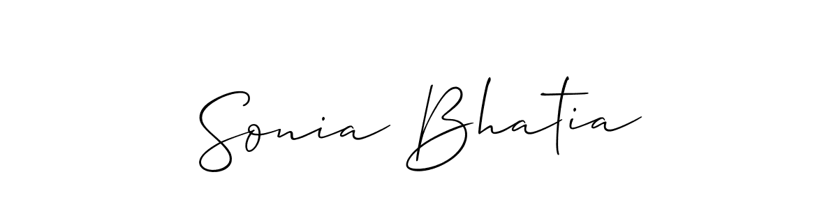 Also You can easily find your signature by using the search form. We will create Sonia Bhatia name handwritten signature images for you free of cost using Allison_Script sign style. Sonia Bhatia signature style 2 images and pictures png