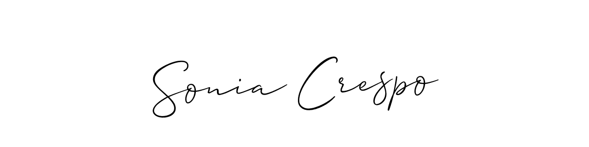Also we have Sonia Crespo name is the best signature style. Create professional handwritten signature collection using Allison_Script autograph style. Sonia Crespo signature style 2 images and pictures png