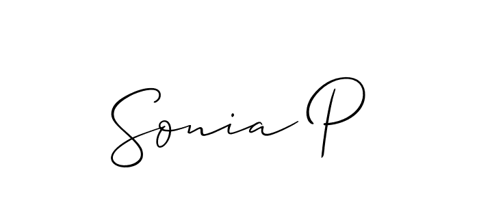 Similarly Allison_Script is the best handwritten signature design. Signature creator online .You can use it as an online autograph creator for name Sonia P. Sonia P signature style 2 images and pictures png