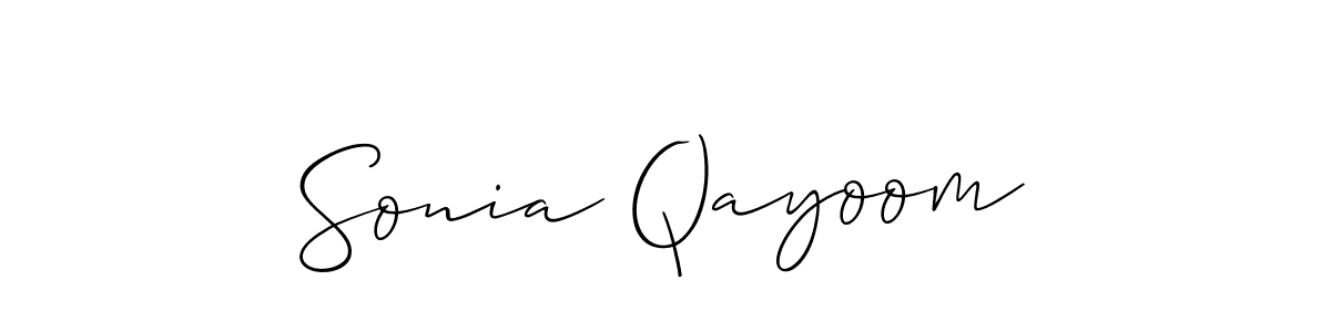 Similarly Allison_Script is the best handwritten signature design. Signature creator online .You can use it as an online autograph creator for name Sonia Qayoom. Sonia Qayoom signature style 2 images and pictures png