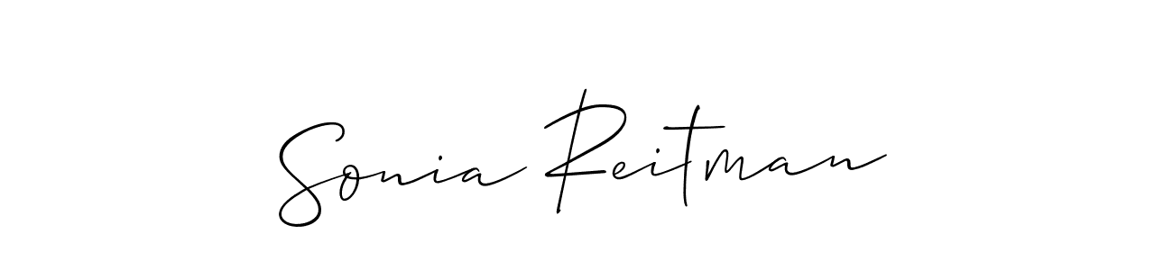 Make a beautiful signature design for name Sonia Reitman. With this signature (Allison_Script) style, you can create a handwritten signature for free. Sonia Reitman signature style 2 images and pictures png