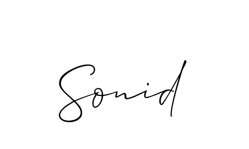 Sonid stylish signature style. Best Handwritten Sign (Allison_Script) for my name. Handwritten Signature Collection Ideas for my name Sonid. Sonid signature style 2 images and pictures png