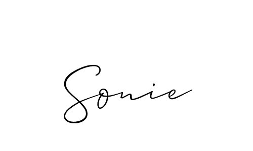 Use a signature maker to create a handwritten signature online. With this signature software, you can design (Allison_Script) your own signature for name Sonie. Sonie signature style 2 images and pictures png