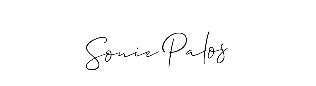 Check out images of Autograph of Sonie Palos name. Actor Sonie Palos Signature Style. Allison_Script is a professional sign style online. Sonie Palos signature style 2 images and pictures png