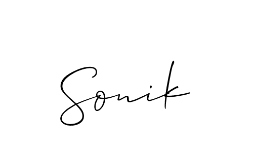 The best way (Allison_Script) to make a short signature is to pick only two or three words in your name. The name Sonik include a total of six letters. For converting this name. Sonik signature style 2 images and pictures png